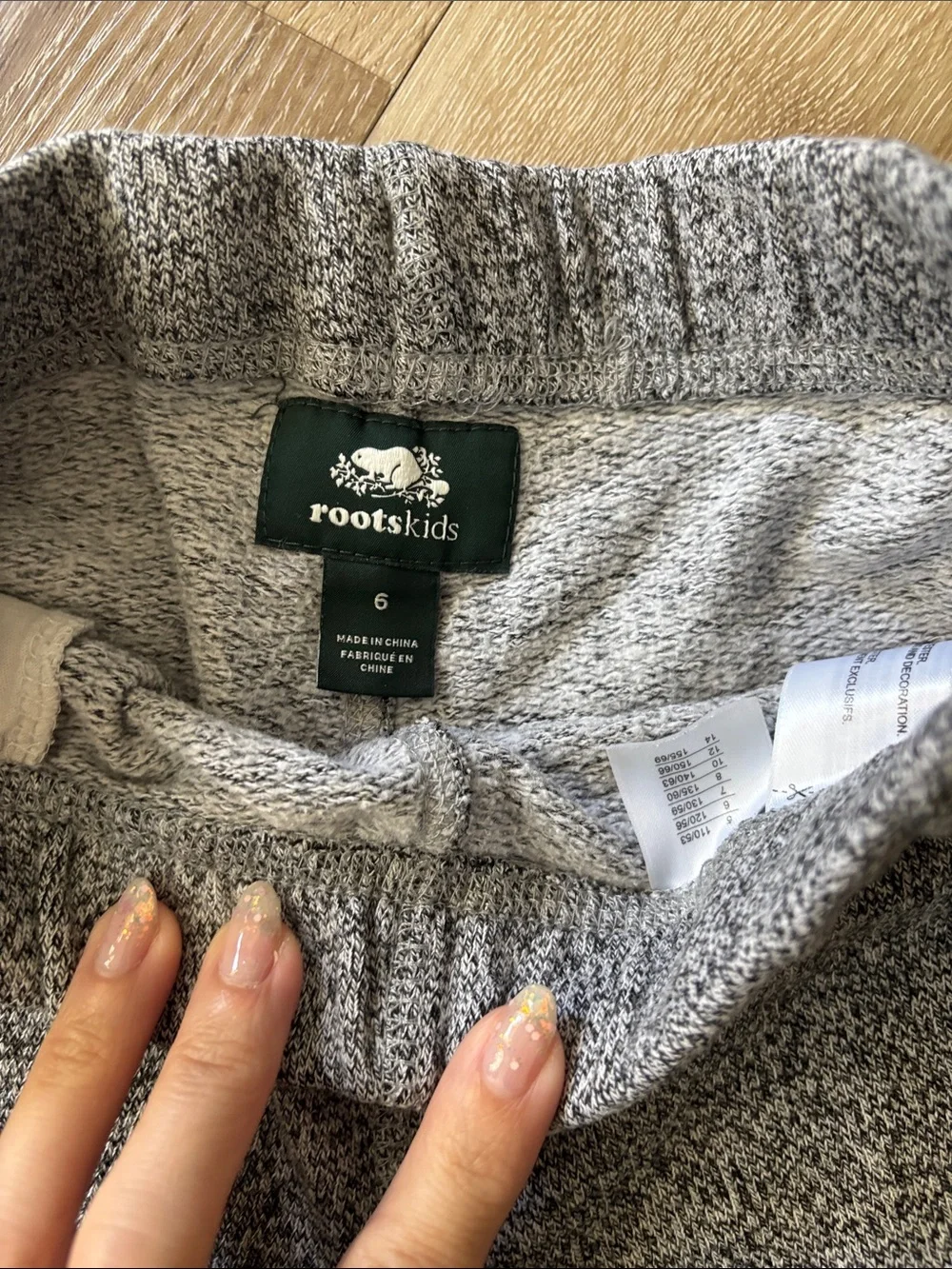 Roots Kids Heather Gray Joggers with Logo